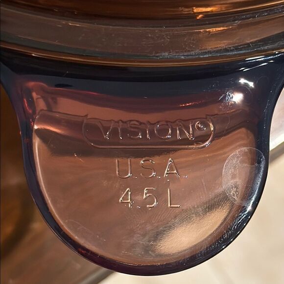 Vintage Vision Corning ware Glass Cookware with Lid - Brown - Picture 4 of 4
